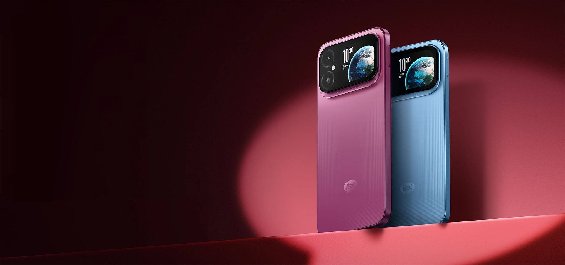 A300+ in pink and blue with rear displays